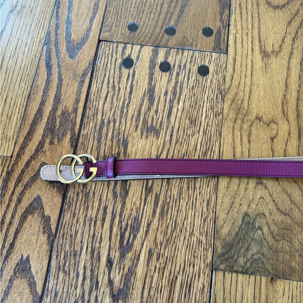 AUTH GUCCI G Lock Belt